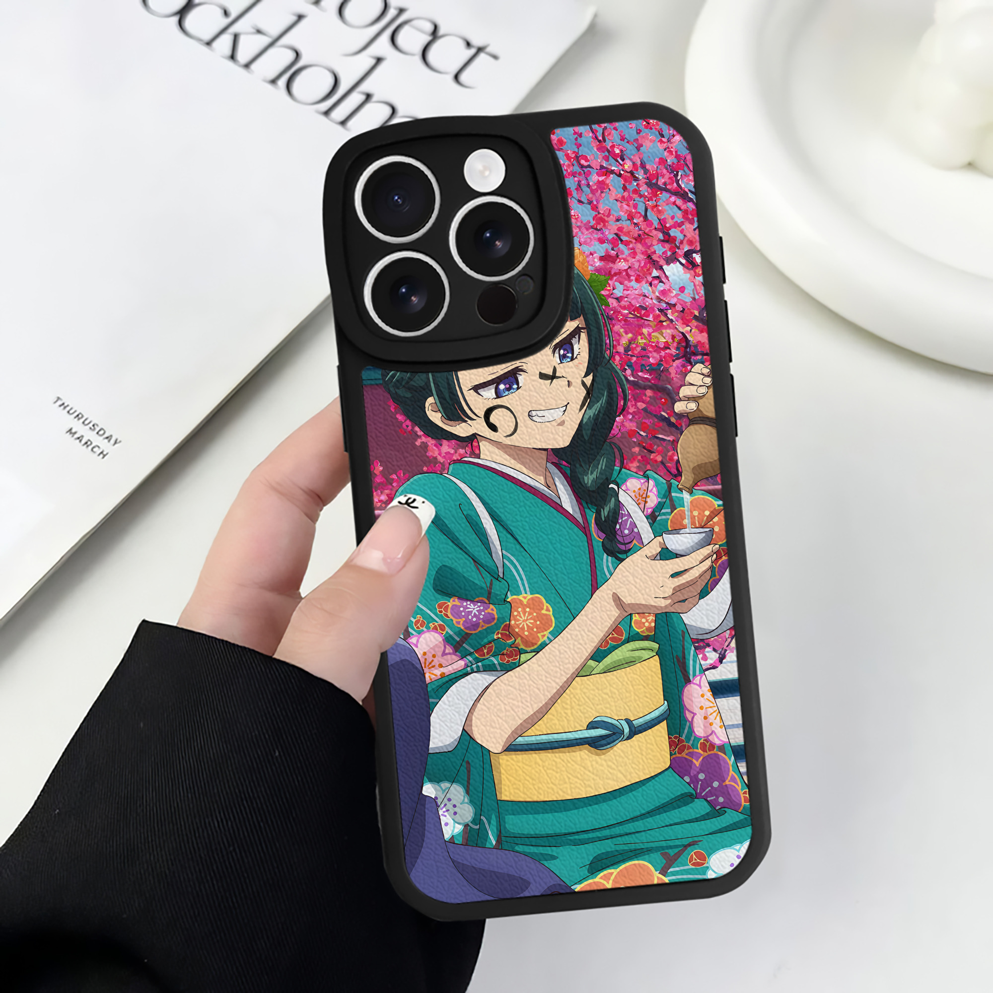 （画像用） 薬屋のひとりごと The Apothecary Diaries 【iPhone 16シリーズ対応】シリコンスマホケース（レザー調） 材質：シリコン
